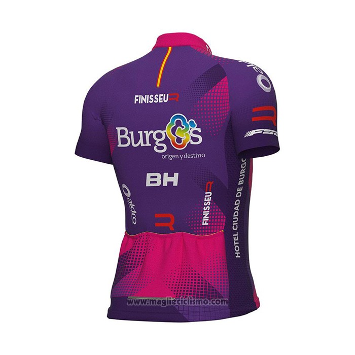 2022 Abbigliamento Ciclismo Burgos BH Viola Fuxia Manica Corta e Salopette
